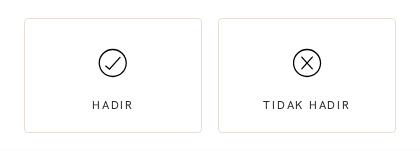 Panel RSVP di dalam kad seperti yang tetamu lihat di dalam kad.